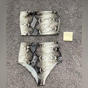 I Heart Raves Snakeskin Bikini Set